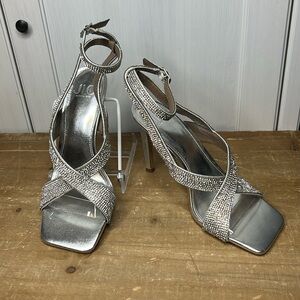 Jennifer Lopez Chalyn Rhinestone Ankle Strap Party Shoes